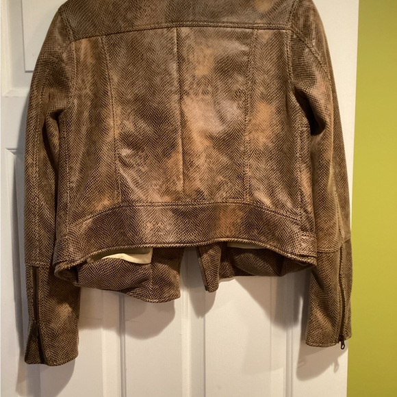 Free People Snake-Embossed Faux Leather Jacket - Picture 4 of 8